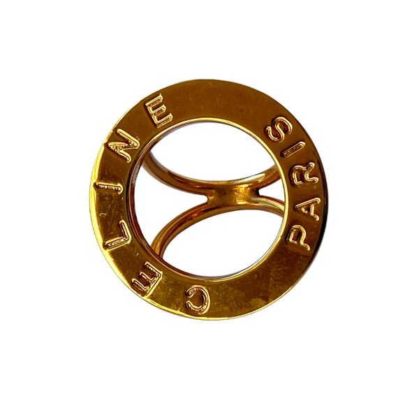 Authentic Céline Paris Gold-Tone Scarf Ring - Picture 5 of 13